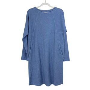 J. JILL Pure Jill Women SMALL Textured‎ Knit Crew Neck Long Sleeve Dress Pockets